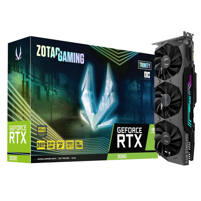 Zotac Gaming GeForce RTX 3090 Trinity OC 24GB GDDR6X Graphics Card - كرت الشاشة